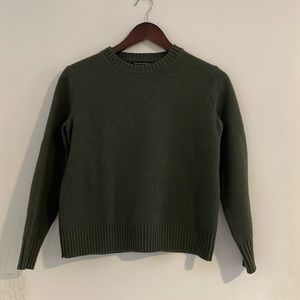 Banana Republic XS Petite Green Crewneck Sweater
